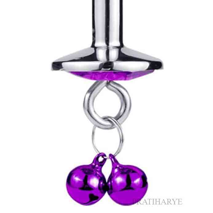 Heart Bejeweled Butt Plug with Chain