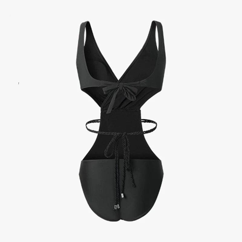 Black Side Tie Monokini By