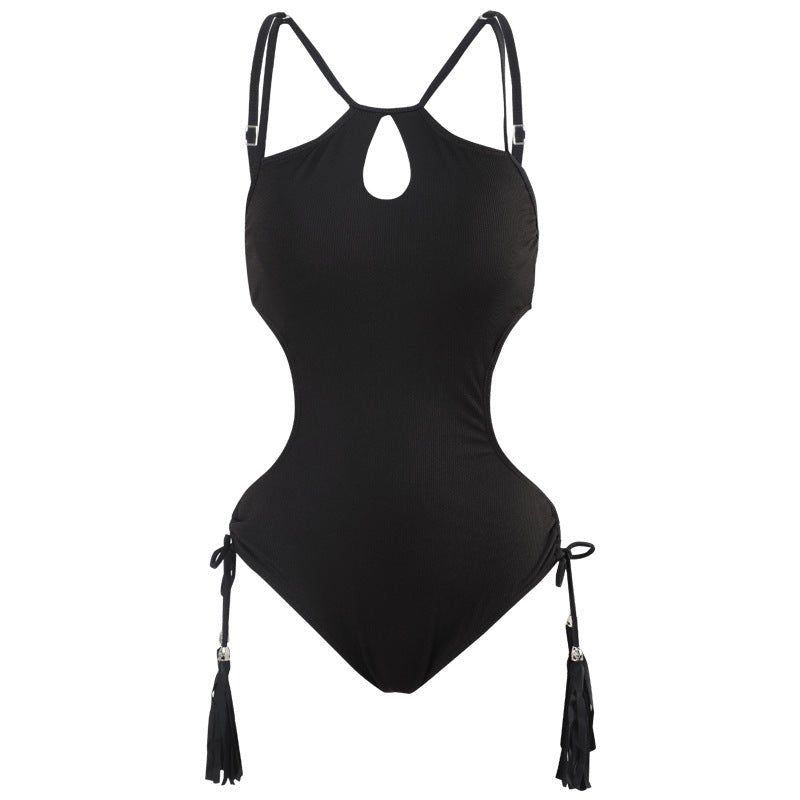 Black Side Tie Monokini By