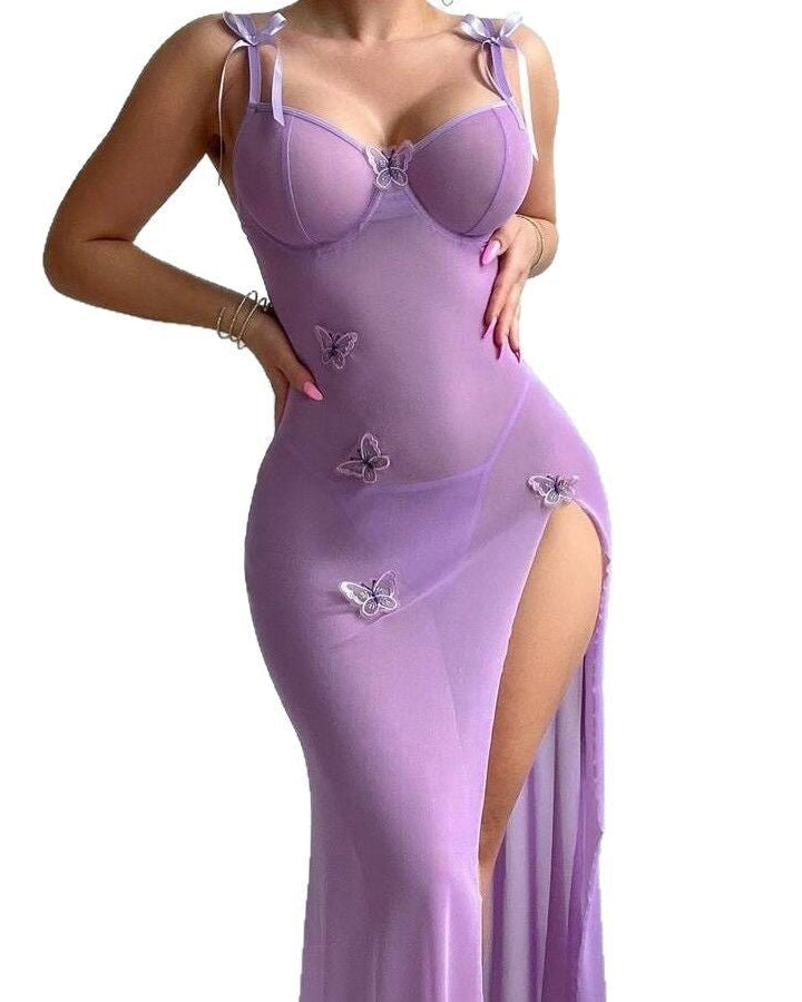 FairyTale Mesh Moment Sheer Slit Gown Lingerie