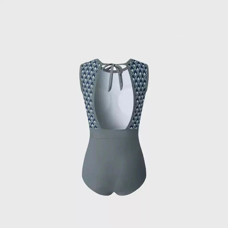 Grey Backless Monokini By