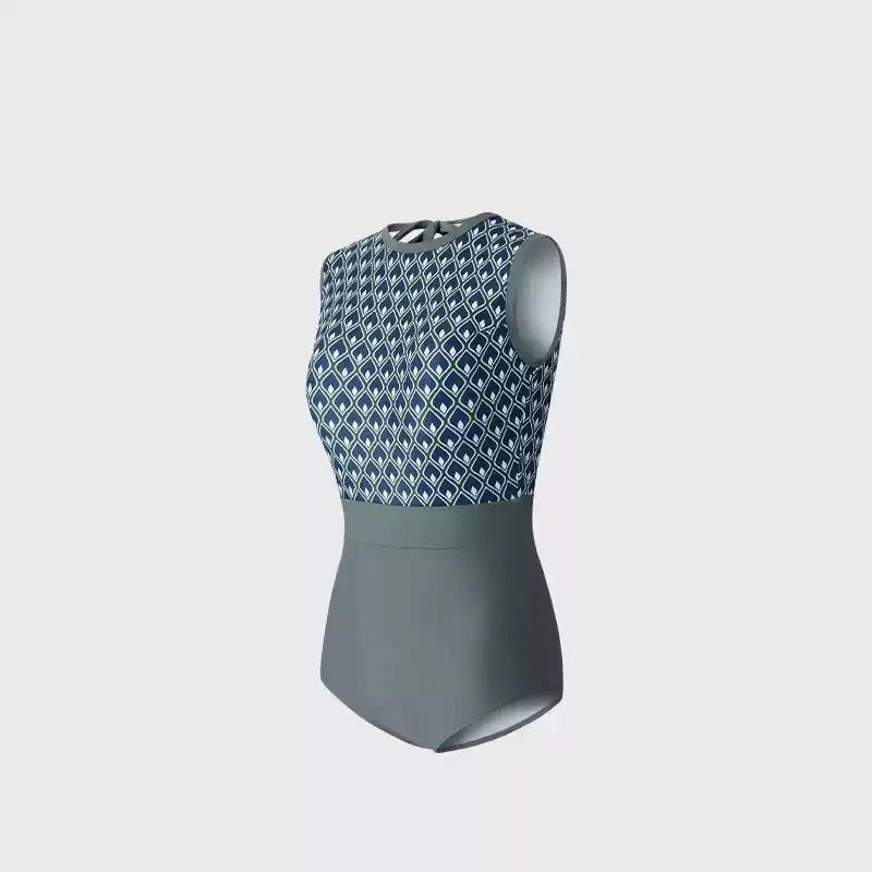 Grey Backless Monokini By
