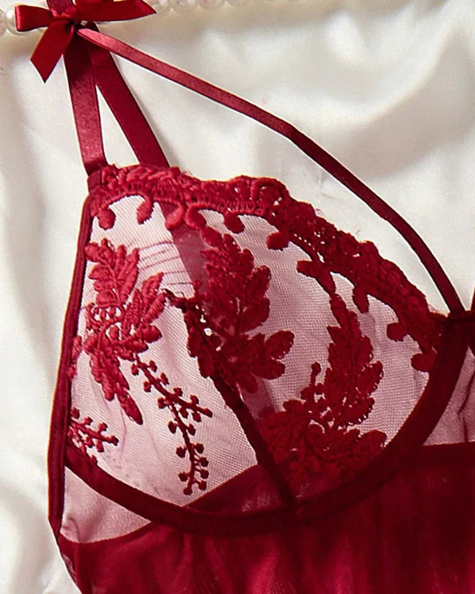 High Stakes Seductress Sheer Lace Babydoll Lingerie