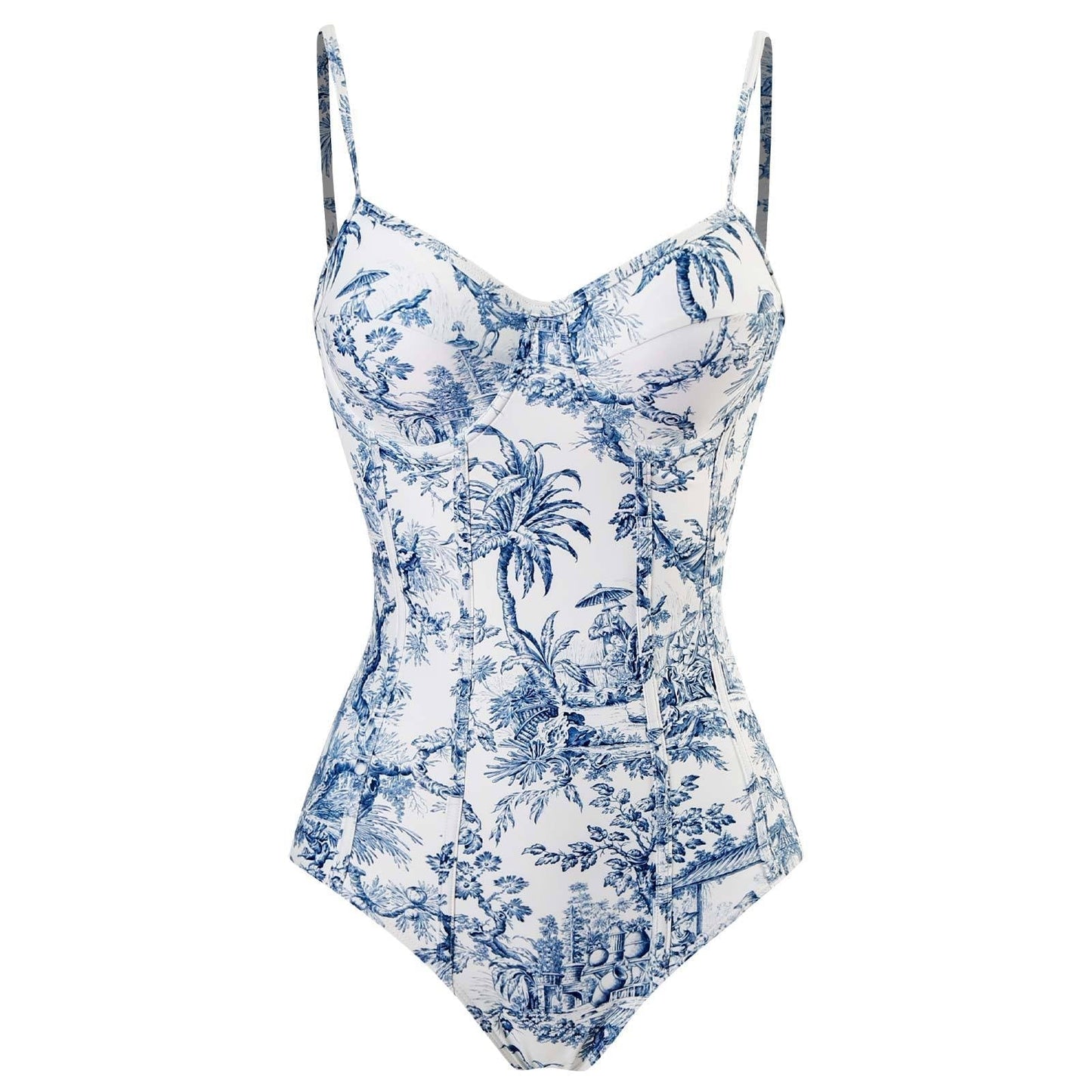 Monokini Sea Blue Swimwear with Sarong By