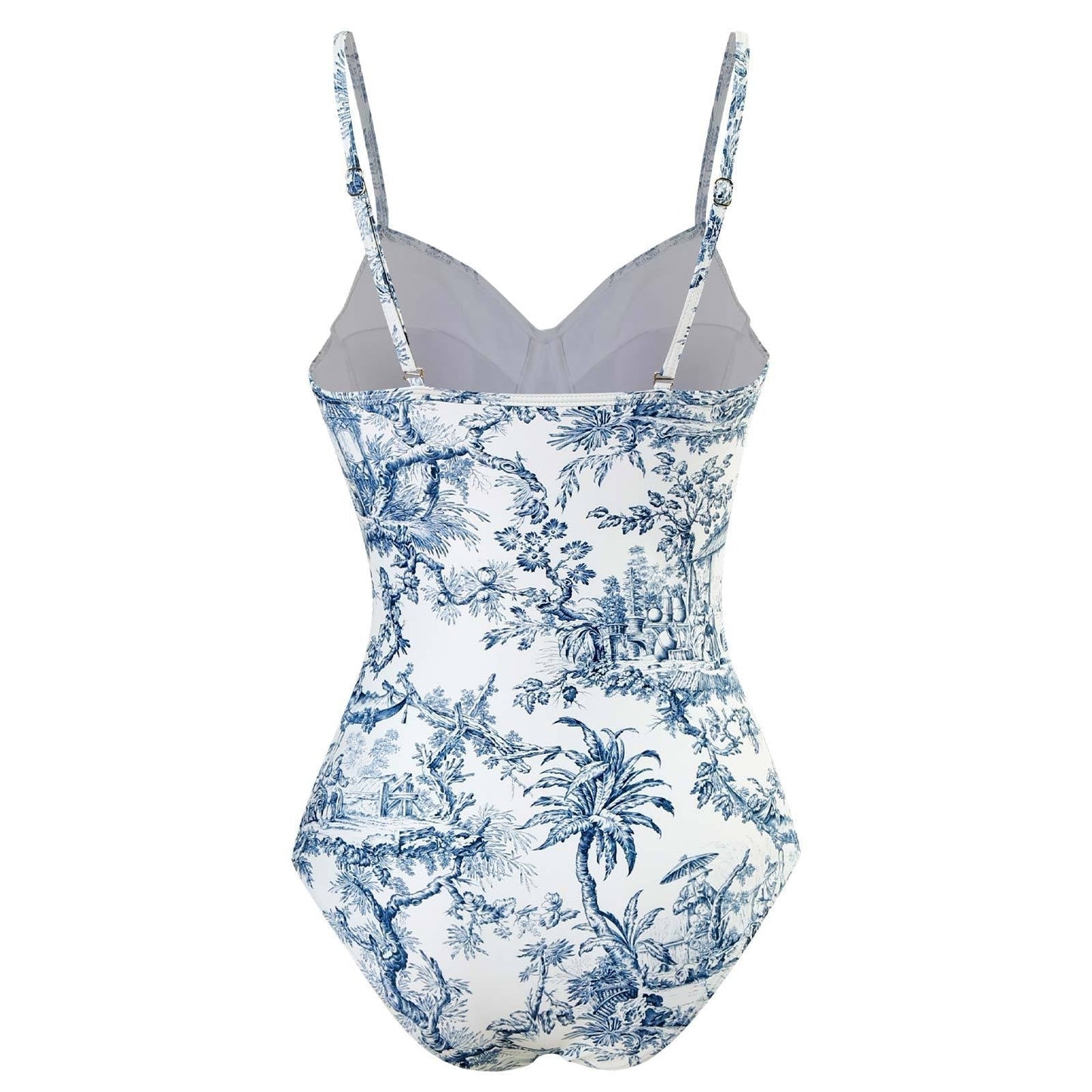 Monokini Sea Blue Swimwear with Sarong By