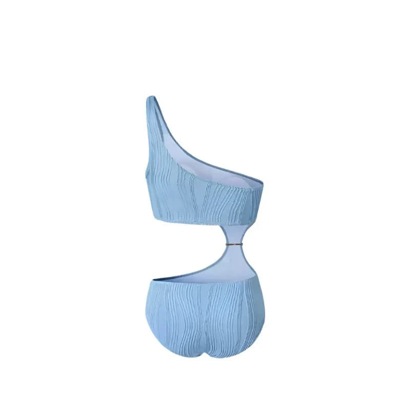 One Shoulder Side Cutout Monokini By