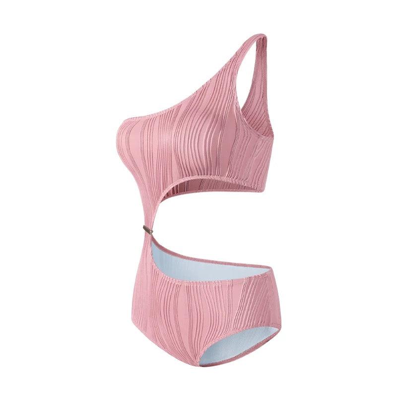 One Shoulder Side Cutout Monokini By