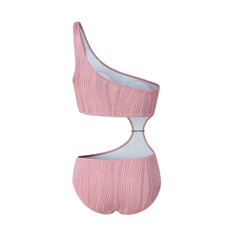 One Shoulder Side Cutout Monokini By