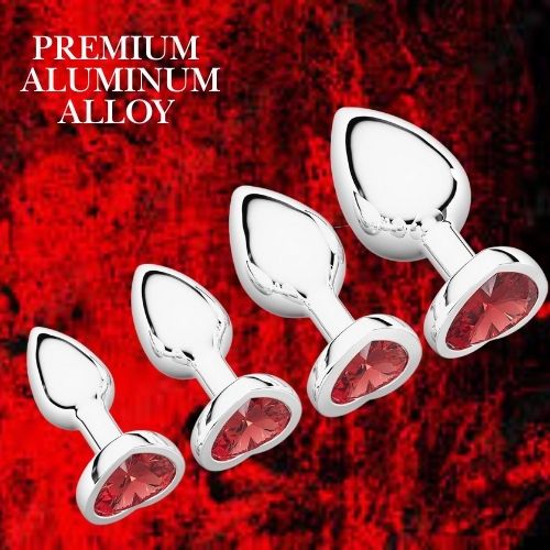 Premium Aluminum Alloy Heart Butt Plug unisex