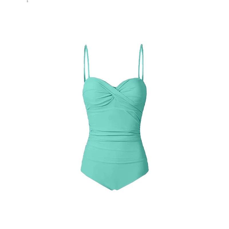 Pastel Color Ruched Slimming Monokini By