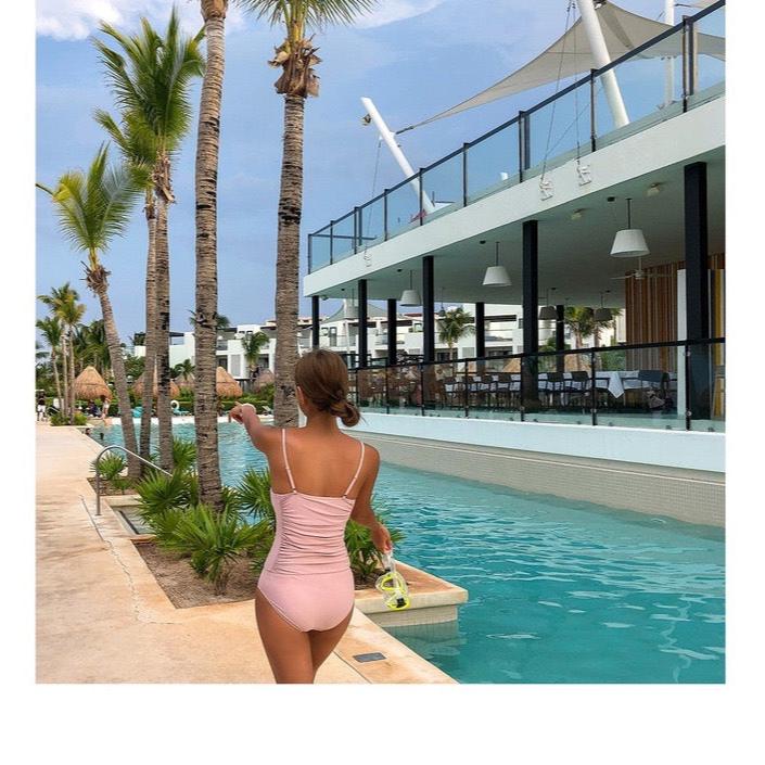 Pastel Color Ruched Slimming Monokini By
