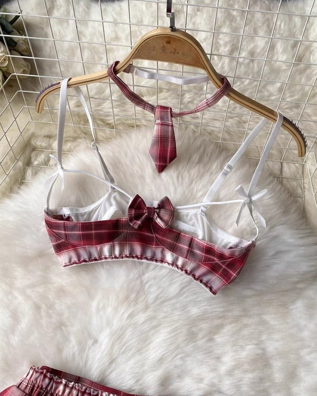 Extra Credit Cutie Four Piece Lingerie Set