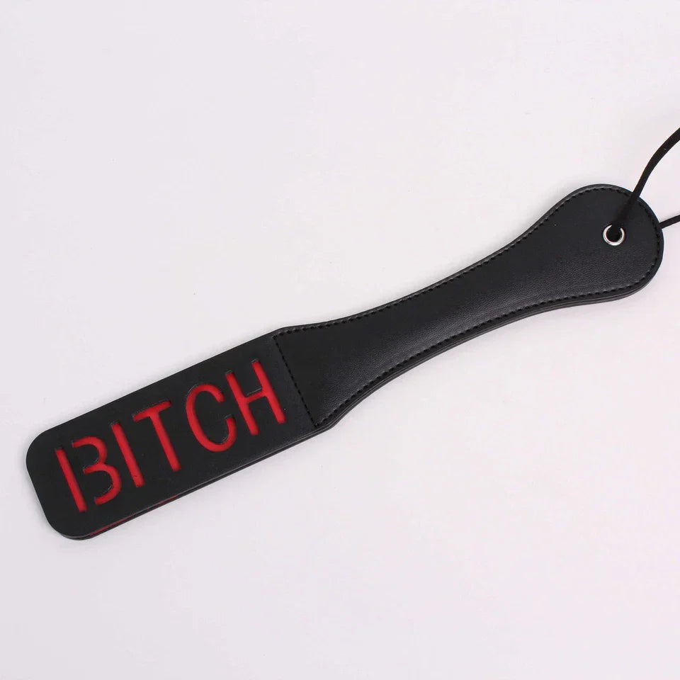 Leather Spanking Bitch Paddle