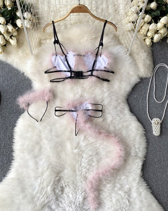 Meow & Mischief Three Piece Teddy Lingerie