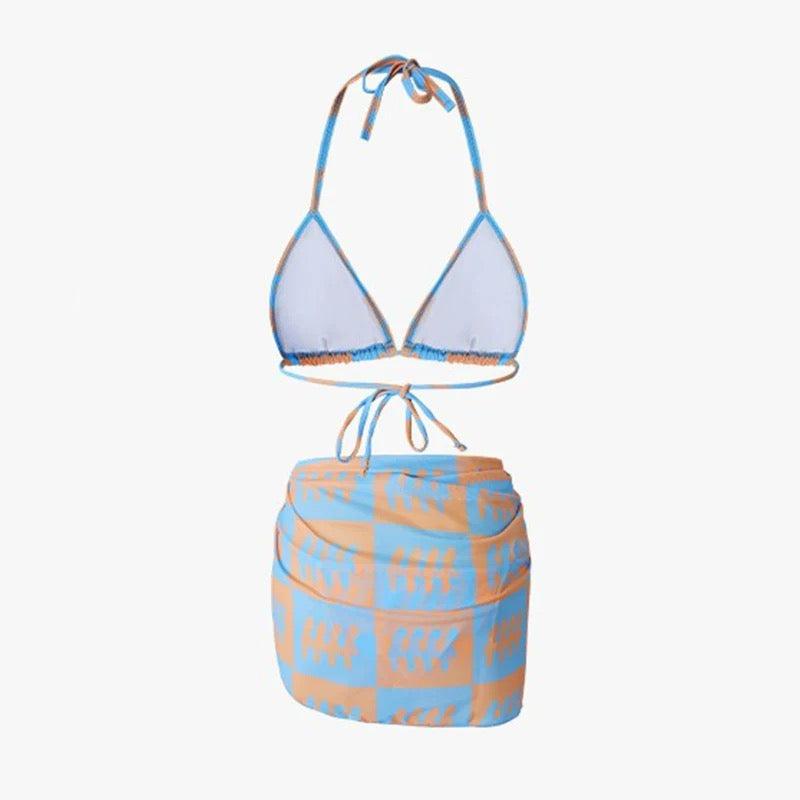 Two Piece Backless Bikini Style Swimwear By