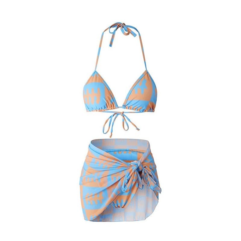 Two Piece Backless Bikini Style Swimwear By