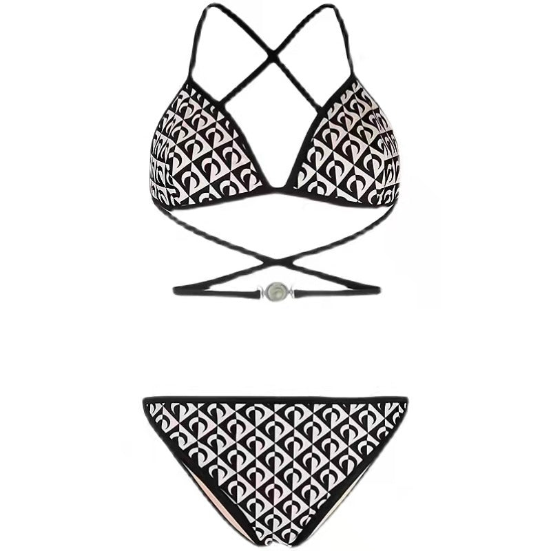 Two Piece Bikini With Waist Tie By