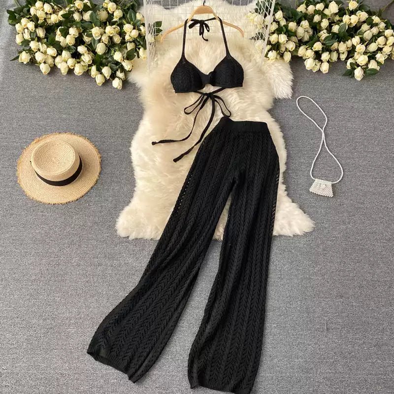 Two Piece Crochet Beachwear Resort Set