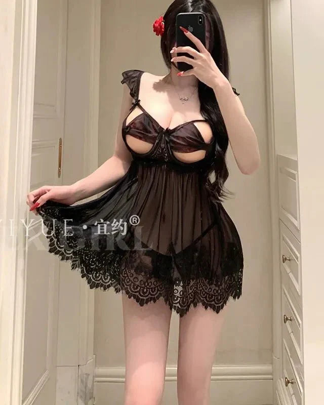 Unwrap Me Lace Babydoll Lingerie
