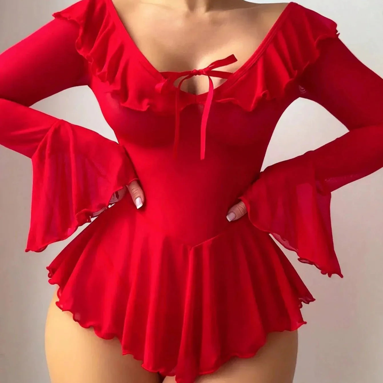 Witching Hour Babe Mesh Lingerie Set