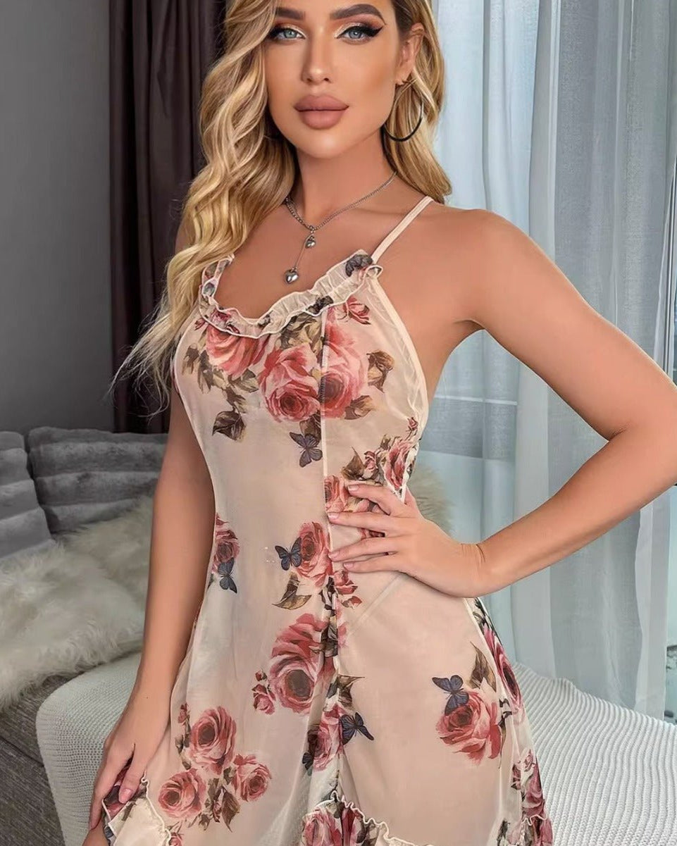 Yvette’s Rose Babydoll Lingerie