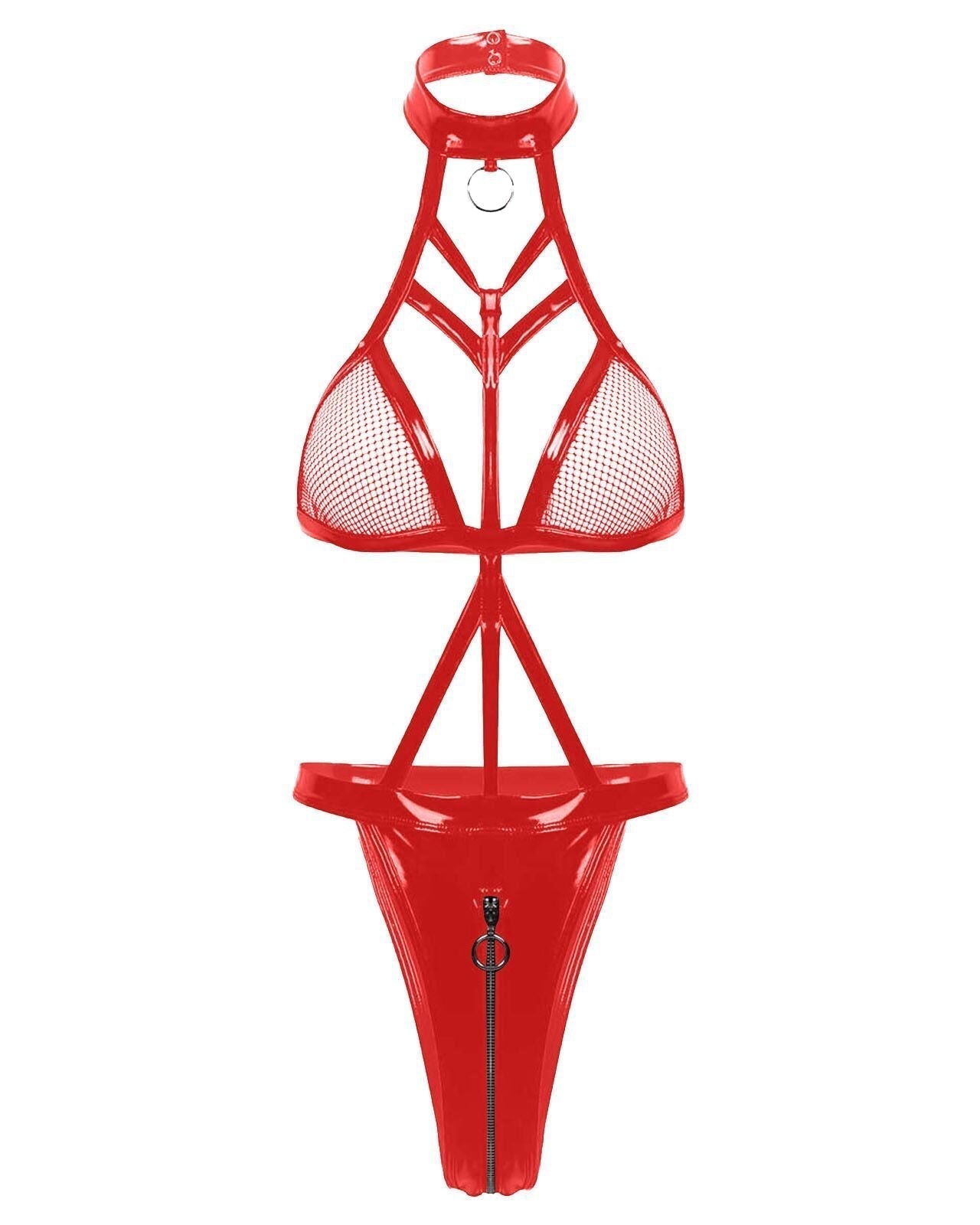 Locked & Loaded PU Babydoll Lingerie