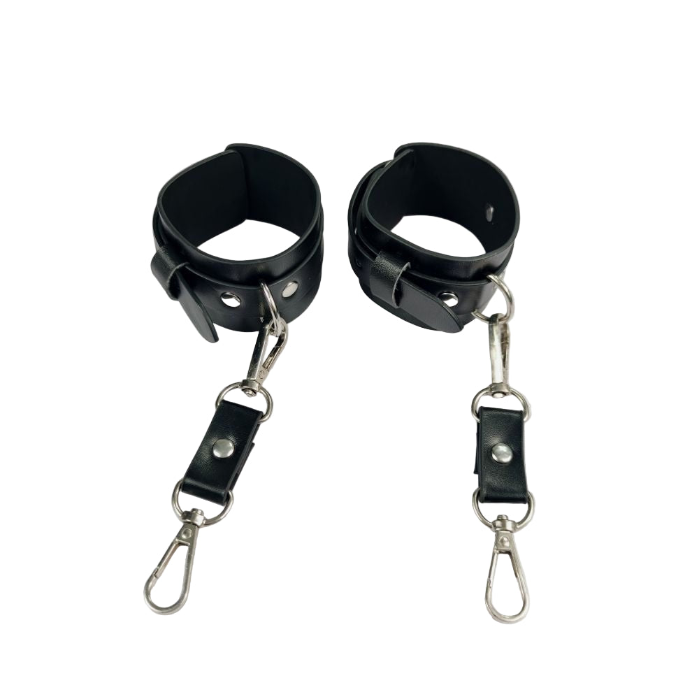 Reckless Nights Leather Handcuff Roleplay