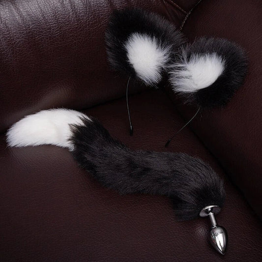 Fox Tail with Butt Plug & Hairband