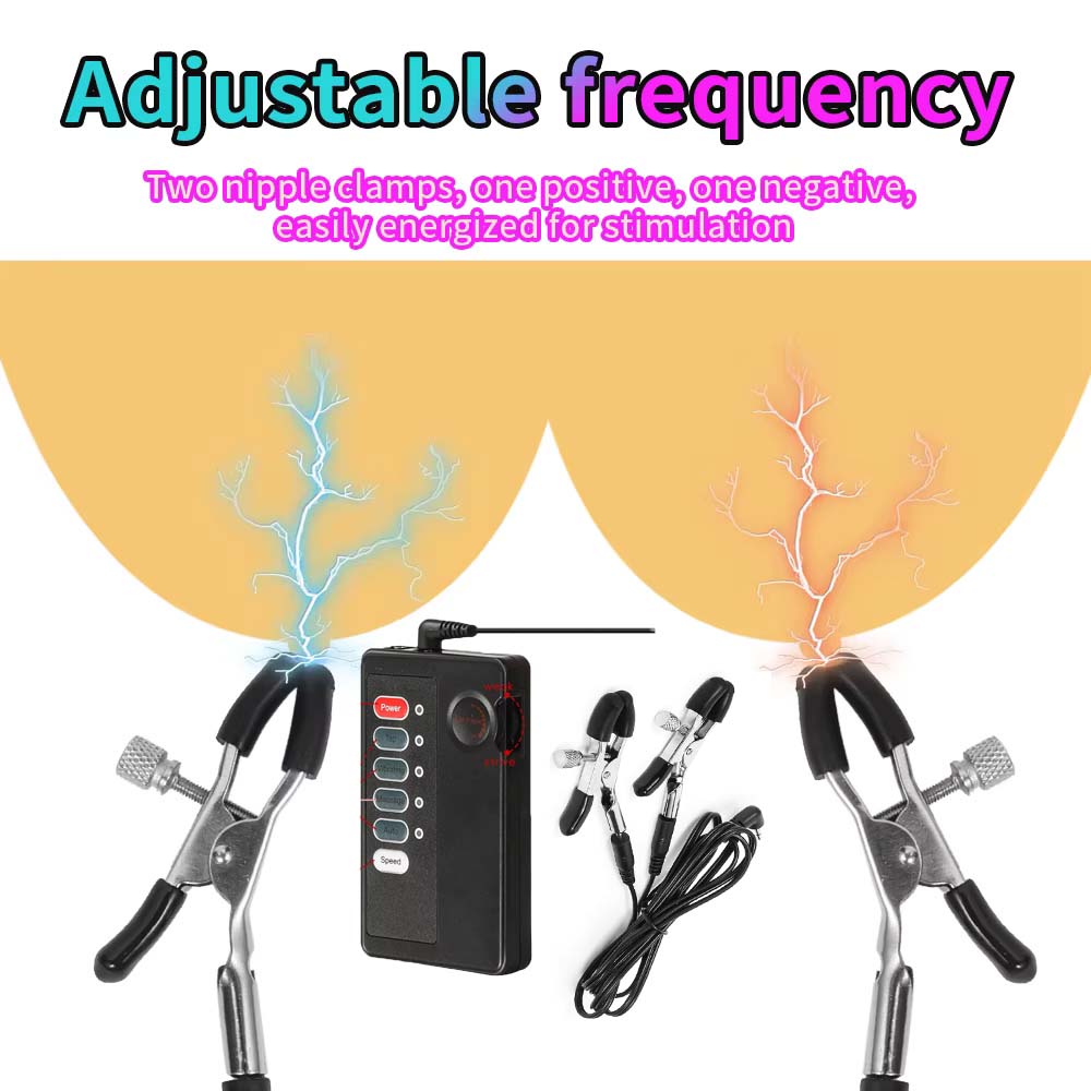 Remote control nipple breast electric shock
