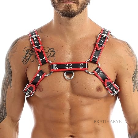 Men's Leather Body Chest Harness Belt