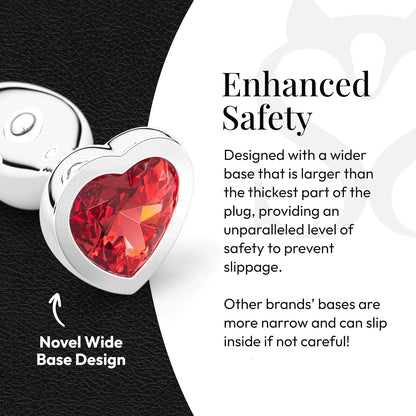 Premium Aluminum Alloy Heart Butt Plug unisex