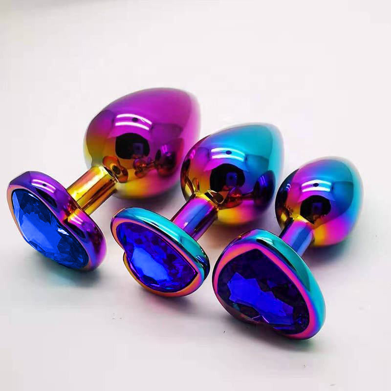 Ultra Premium Rainbow Heart Butt Plug