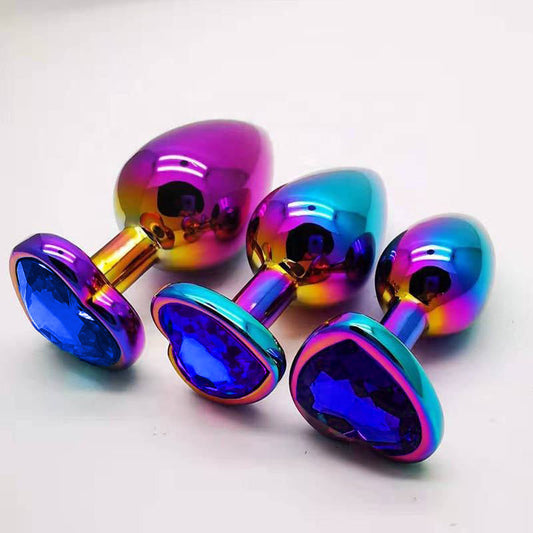 Ultra Premium Rainbow Heart Butt Plug