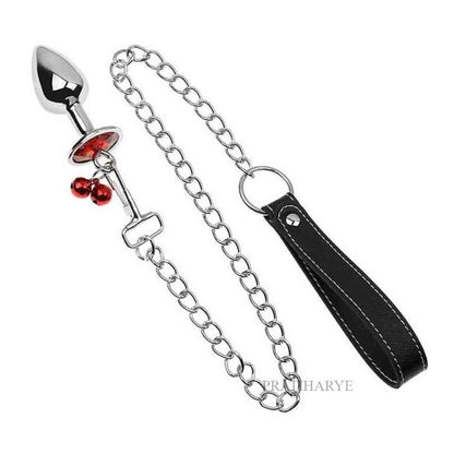 Heart Bejeweled Butt Plug with Chain