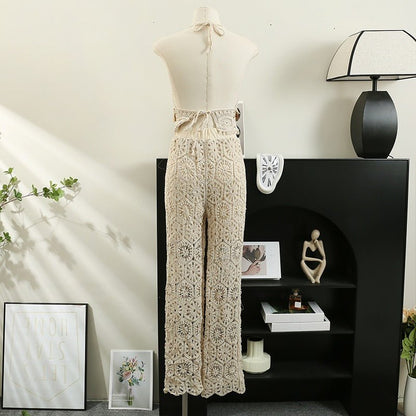 Anya Two Piece Crochet Top Pant Co-ord Set