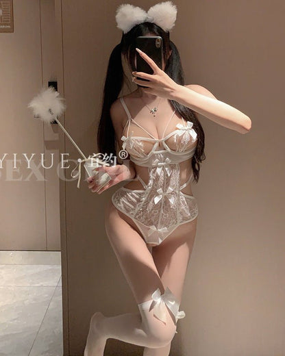 Baddie Bunny Sheer One-Piece Lingerie