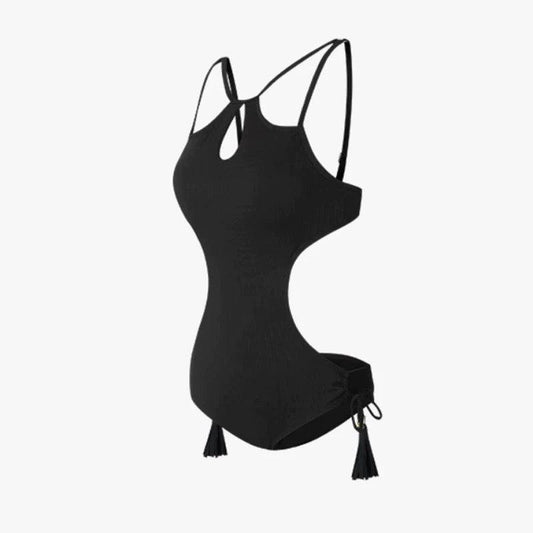 Black Side Tie Monokini By