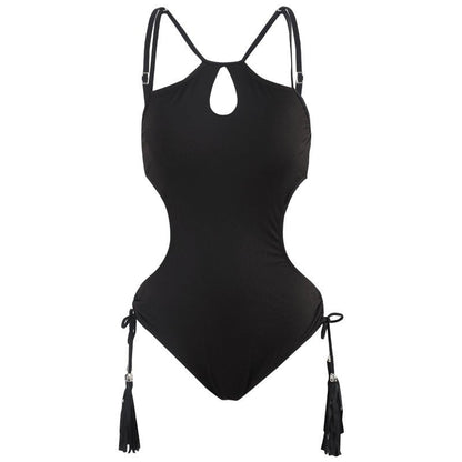 Black Side Tie Monokini By
