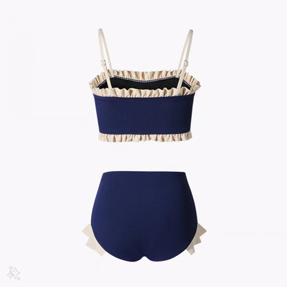 Blue High Waist Bikini - Two Piece Swimsuit By