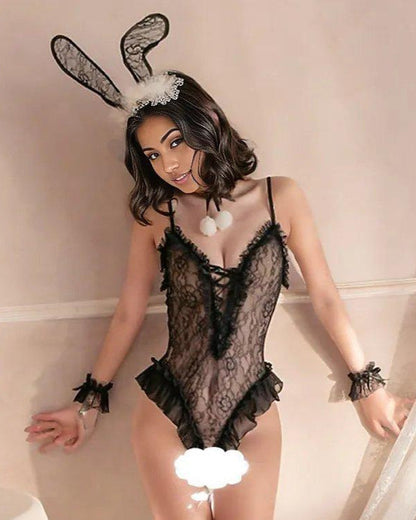 Crimson Bunny Delight Lingerie