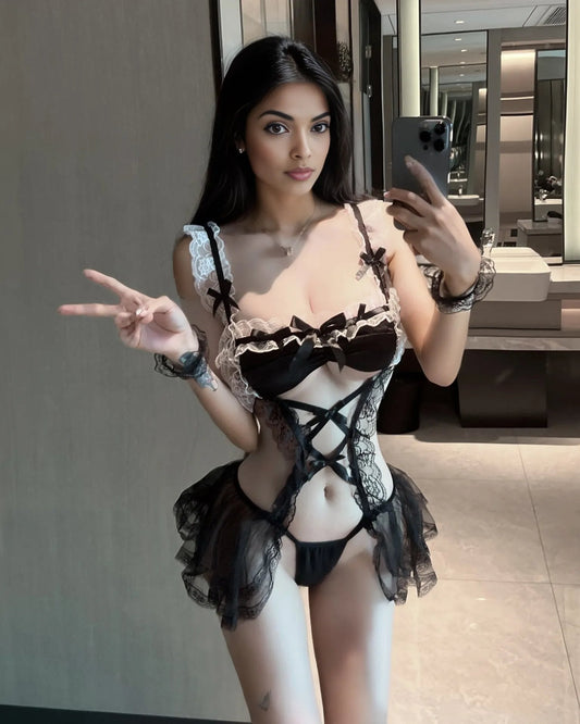 Ebony Enchant Lace Lingerie Set