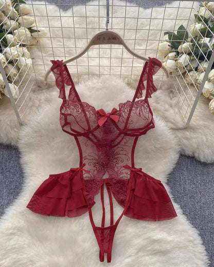 Juniper Scarlet Lace Bodysuit Lingerie