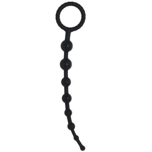 Graduated Anal Beads in Black