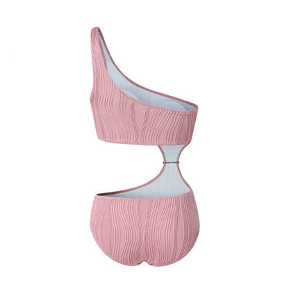 One Shoulder Side Cutout Monokini By