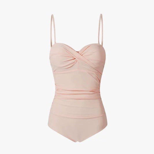 Pastel Color Ruched Slimming Monokini By
