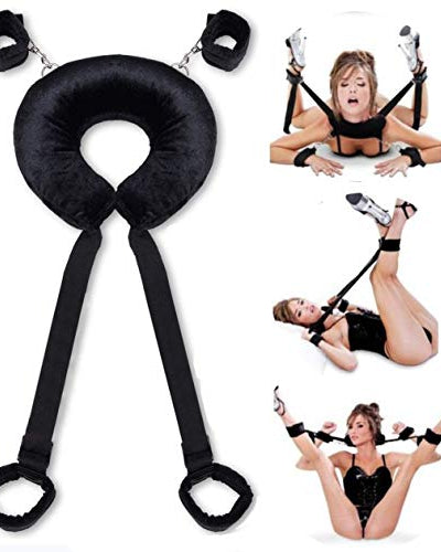 Plush Padded Neck and Wrist Restraint Set
