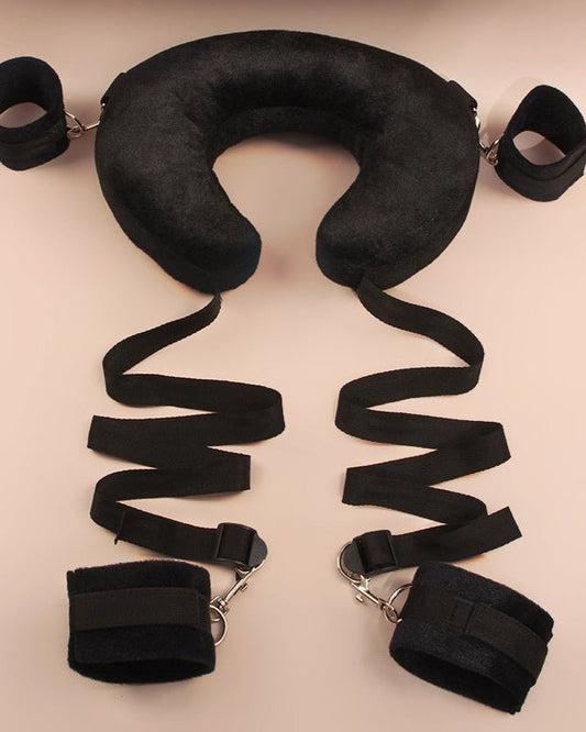 Plush Padded Neck and Wrist Restraint Set