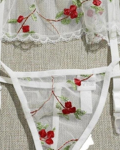 Blooming Temptress Three Piece Lingerie Set