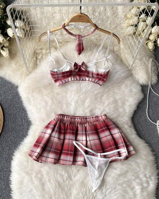 Extra Credit Cutie Four Piece Lingerie Set