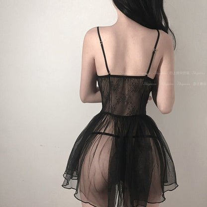 Snowflake Seduction Mesh Lingerie Set